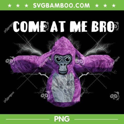 Gorilla Tag Come At Me Bro PNG, Funny Game Monke Tag PNG