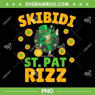 Skibidi St Pat Rizz PNG, St Patrick's Day Irish Dabbing Boy PNG