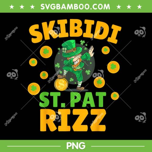 Skibidi St Pat Rizz PNG, St Patrick's Day Irish Dabbing Boy PNG