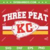 Chiefs Three Peat SVG PNG, Kansas City Chiefs Sunday Game Day SVG, Retro 3-Peat Champ SVG