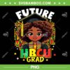 Future HBCU Grad PNG, Black Girl Afro HBCU Grad PNG, Kids Black History Month PNG