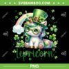 Kids Unicorn Shamrock Patricks Day PNG, Leprechaun Lepricorn St Patricks Day PNG