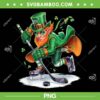 Leprechaun Playing Hockey PNG, St Patricks Day Leprechaun Sport PNG