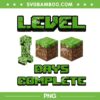Minecraft Level 100 Days Complete PNG, Gaming Pixel 100th Days Of School PNG