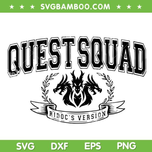 Quest Squad Ridoc's Version SVG, Funny Dragon Quest SVG PNG