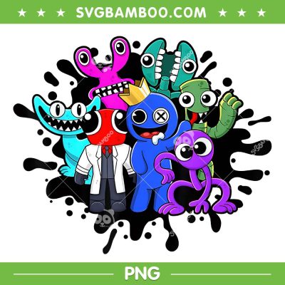 Rainbow Friends Characters 2025 PNG, Roblox Rainbow Friends Group PNG