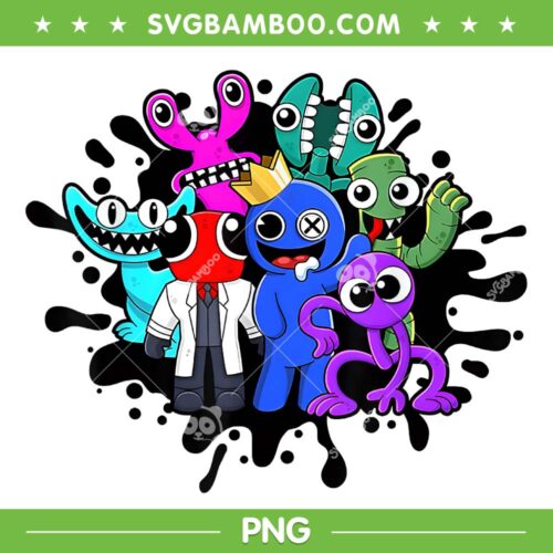 Rainbow Friends Characters 2025 PNG, Roblox Rainbow Friends Group PNG