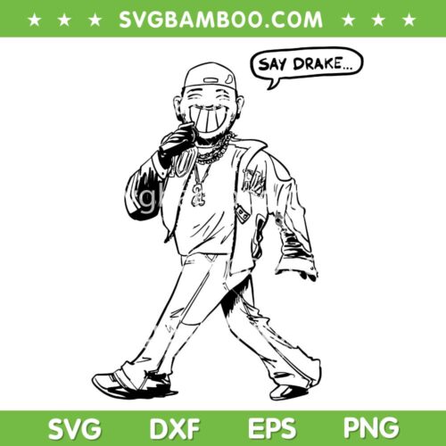 Say Drake Black and White SVG PNG, Kendrick Lamar Hey Drake SVG