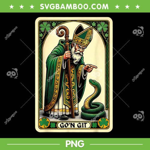 Gon Git Tarot Card PNG, St Patricks Day Go'n Git PNG