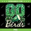 Vintage Go Birds PNG, Eagles Flying Birds Retro PNG, Eagles Go Cheer PNG