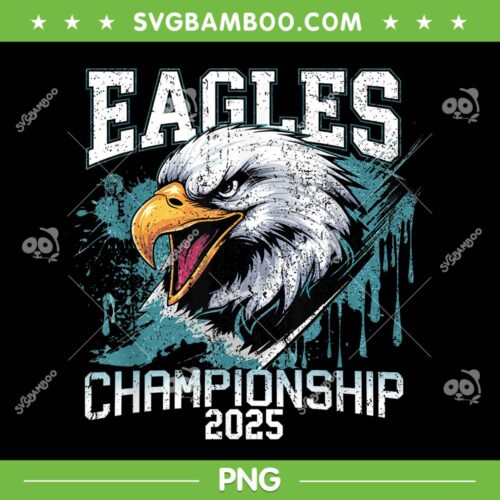 Vintage Eagles Championship 2025 PNG, Eagles Super Bowl Champions PNG, Celebrated Eagles PNG