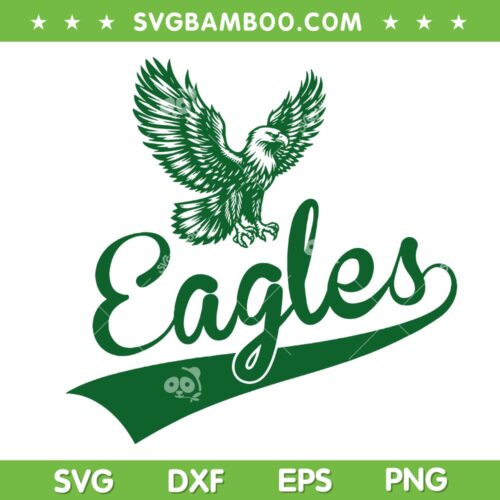 Eagles Fly Vintage SVG PNG, Eagles Flying Bird Inspirational SVG