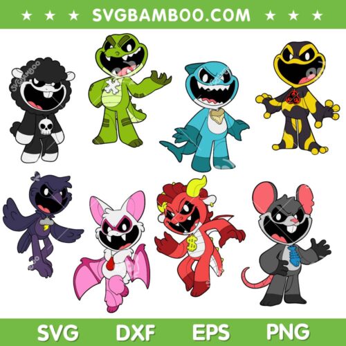 Nightmare Critters SVG Bundle, Poppy Playtime Critters Characters SVG Bundle