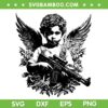 The Armed Guardian Angel SVG, Cupid Angel With Gun SVG PNG The Armed Guardian Angel SVG, Cupid Angel With Gun SVG PNG