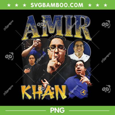 Amir Khan PNG, Retro Vintage Movie Amir Khan Name PNG