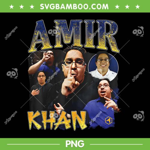 Amir Khan PNG, Retro Vintage Movie Amir Khan Name PNG