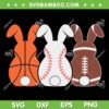 Cute Bunny Basketball Baseball Football SVG, Football Easter Bunny Rabbits SVG PNG Cute Bunny Basketball Baseball Football SVG, Football Easter Bunny Rabbits SVG PNG