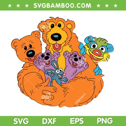 Bear In The Big Blue House SVG, Big Blue House Characters SVG PNG, Ojo Bear Family SVG PNG