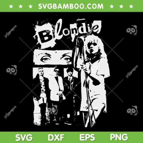 Blondie Punk Zine Collage SVG, Vintage Blondie Band SVG PNG