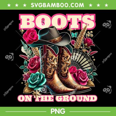 Boots On The Ground PNG, Cowgirl Linedance Boot Cowboy PNG