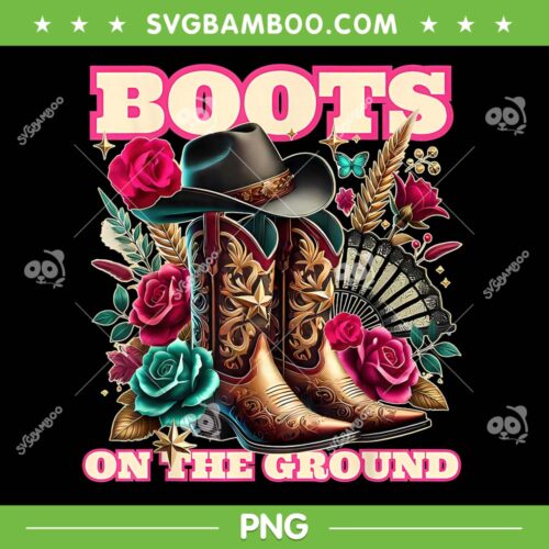 Boots On The Ground PNG, Cowgirl Linedance Boot Cowboy PNG