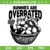 Bunnies are Overrated Stay Feral SVG, Funny Easter Raccoon SVG PNG