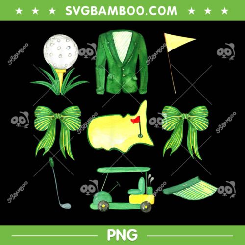 Coquette Bow Masters Golf Tournament PNG, Golf Bow Graphic PNG