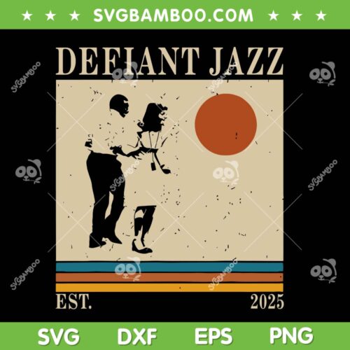 Defiant Jazz 2025 SVG PNG, Retro Vintage Severance Defiant Jazz Movie SVG