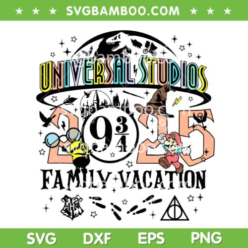 Universal Studios Family Vacation 2025 SVG, Disney Family Trip 2025 SVG PNG