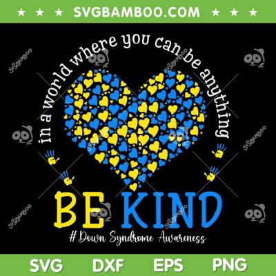 Down Syndrome Awareness Heart SVG, Down Be Kind Ribbon Heart SVG PNG Down Syndrome Awareness Heart SVG, Down Be Kind Ribbon Heart SVG PNG