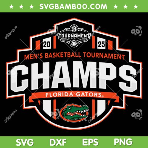 Florida Gators SEC Champs 2025 SVG, Men's Basketball Tournament Champions 2025 SVG PNG