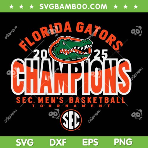 Florida Gators SEC Champions 2025 SVG, Men's Basketball Florida Gators SVG PNG