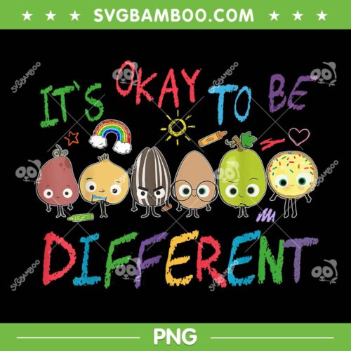 Funny It's Ok to Be Different PNG, Apple Teacher Autism Awareness PNG