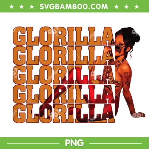Girl Glorilla First Name PNG, Sexy Girl Groovy 80's PNG