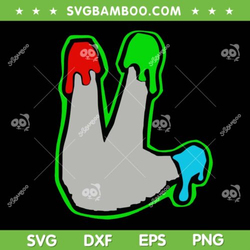 Gorilla Finger Painter SVG, Gorilla Tag Birthday Decorations SVG PNG
