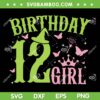 Wicked Movie Twelfth Birthday SVG PNG, Green Pink Theme 12 Year Old Birthday Girl SVG Wicked Movie Twelfth Birthday SVG PNG, Green Pink Theme 12 Year Old Birthday Girl SVG