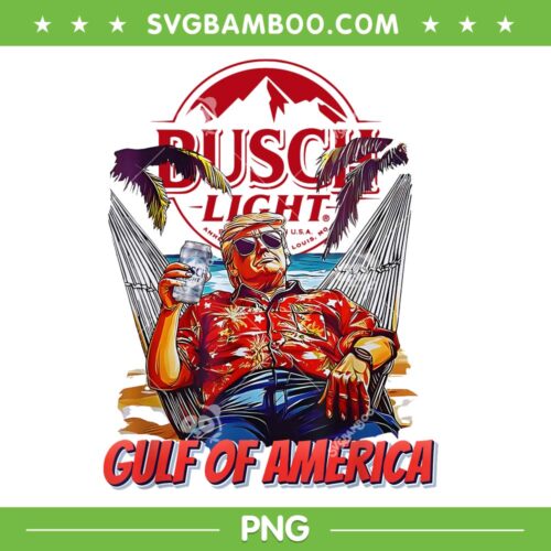 Trump Busch Light Beer Gulf Of US America PNG, Donald Trump Summer Beach Drink Busch Light Beer PNG