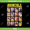 Invincible Character Grid PNG, Comic Book Superhero Portraits PNG, Bold Pop Culture Fan Art Invincible Character Grid PNG, Comic Book Superhero Portraits PNG, Bold Pop Culture Fan Art