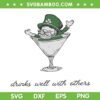 Leprechaun Martini Cocktail SVG, St Patrick's Day Tini Bit Irish SVG PNG