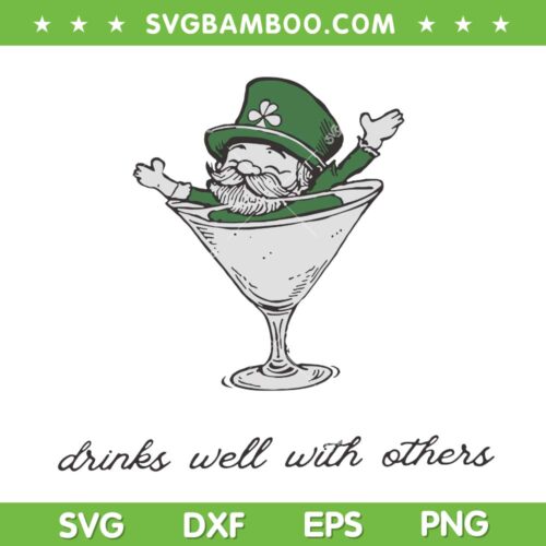 Leprechaun Martini Cocktail SVG, St Patrick's Day Tini Bit Irish SVG PNG