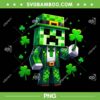 Minecraft Lucky Leprechaun PNG, St Patrick's Day Video Game Pixel PNG