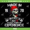 Made In 1970 I Am Not 55 PNG, Skull I Am 18 With 37 Years Of Experience PNG Made In 1970 I Am Not 55 PNG, Skull I Am 18 With 37 Years Of Experience PNG
