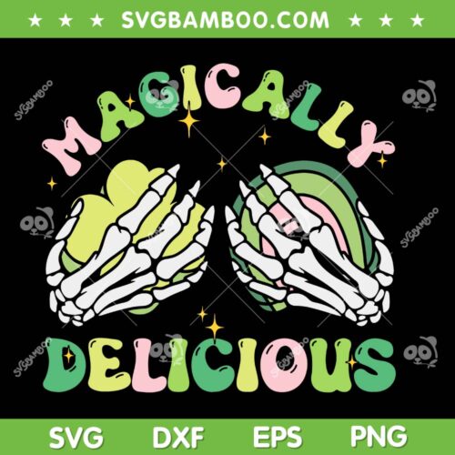 Magically Delicious Patricks Day SVG, Skeleton Hands Lucky Charms SVG PNG