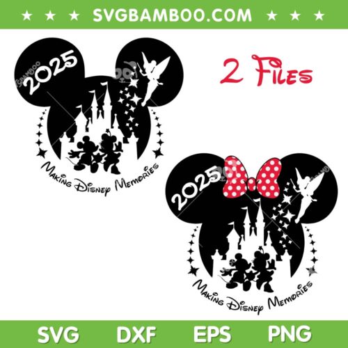 Making Disney Memories 2025 SVG PNG, Mickey and Minnie Family Vacation 2025 SVG