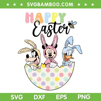 Mickey Mouse And Friends Happy Easter SVG, Mickey Mouse Bunny Egg Easter 2025 SVG PNG Mickey Mouse And Friends Happy Easter SVG, Mickey Mouse Bunny Egg Easter 2025 SVG PNG