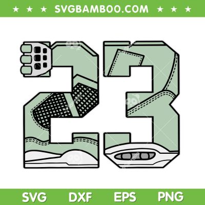 Number 23 Abundance Seafoam SVG, Football Sneaker SVG PNG Number 23 Abundance Seafoam SVG, Football Sneaker SVG PNG