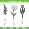 Subtle Anti Trump Flowers SVG PNG, Foxglove Daisy Tulip Floral SVG, Subtle Floral FDT SVG PNG