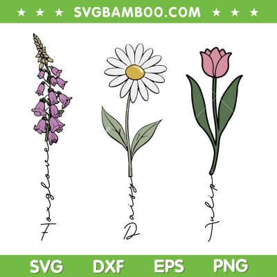 Subtle Anti Trump Flowers SVG PNG, Foxglove Daisy Tulip Floral SVG, Subtle Floral FDT SVG PNG Subtle Anti Trump Flowers SVG PNG, Foxglove Daisy Tulip Floral SVG, Subtle Floral FDT SVG PNG