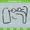 Elephant Reading Character Costume SVG PNG, Funny Elephant This Is My Book SVG