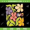 Vintage 86 47 Anti Trump SVG, Retro Flower President 2025 SVG PNG